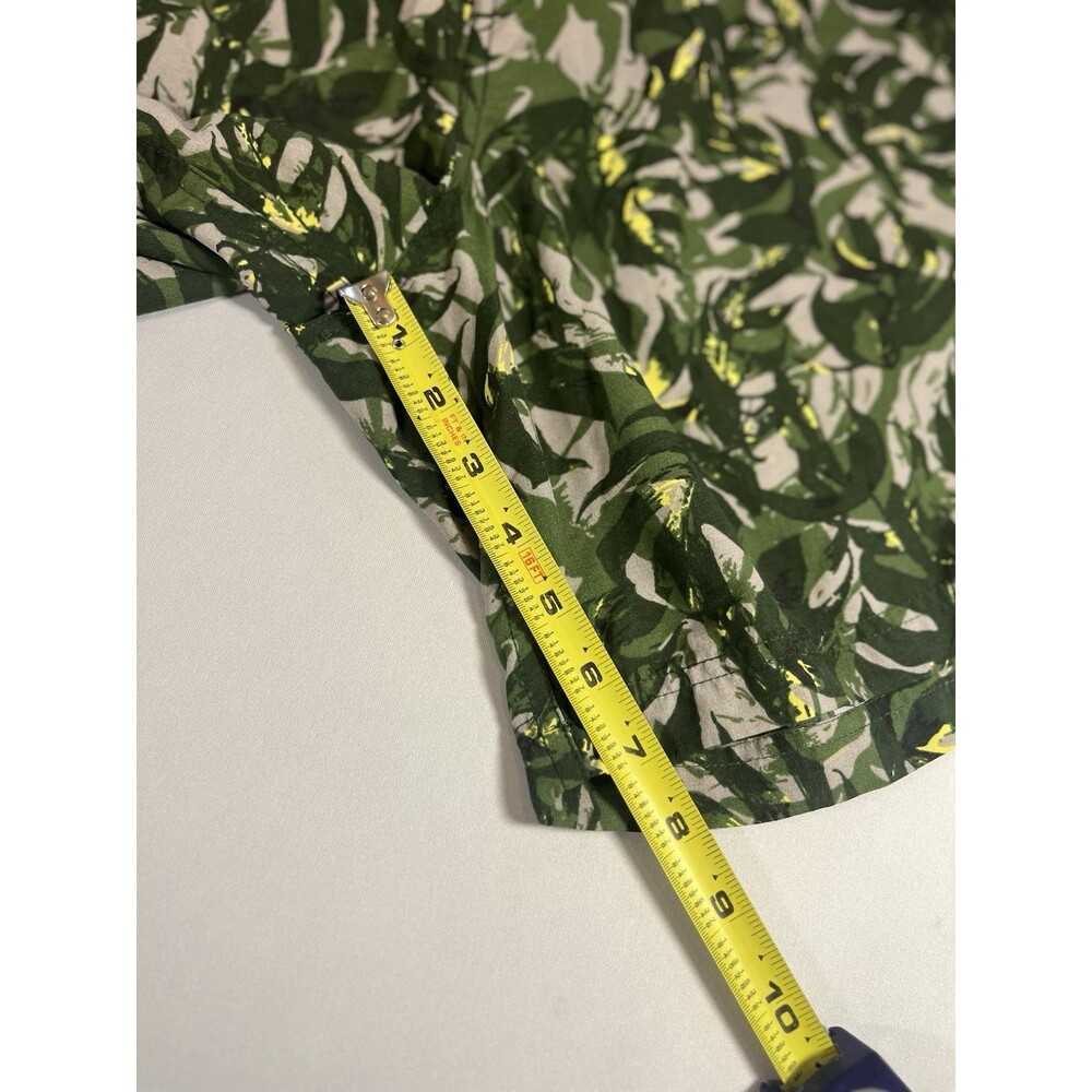 L.L.Bean Men’s Swim Trunks Size L Green Camo Leaf Print Mesh Lined Drawstring - Picture 14 of 16